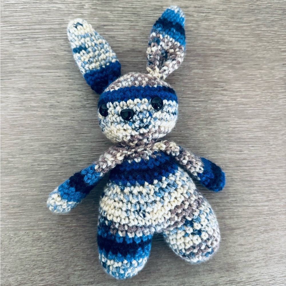 Crochet Plush Easter Bunny Rabbit Baby Boy Stuffed Animal Toy